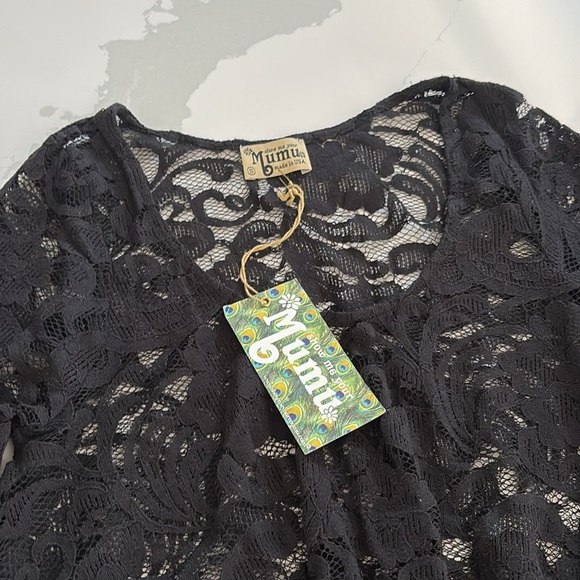Show Me Your Mumu Flora Fan Top Iola Lace Black NWT - Picture 4 of 8